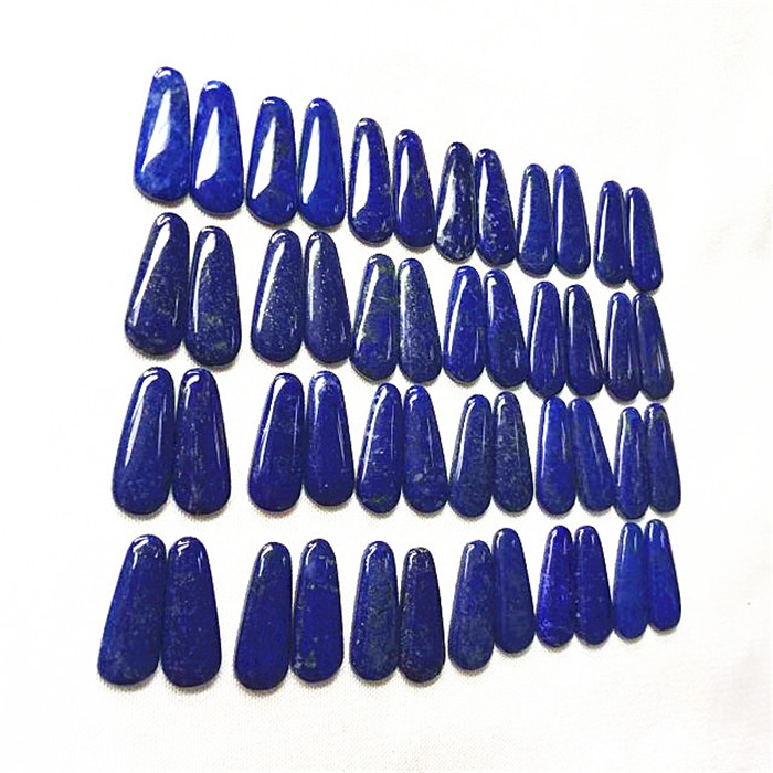 Natural Lapis Lazuli Pair Lapis Lazuli Cabochon One Side Polish 32