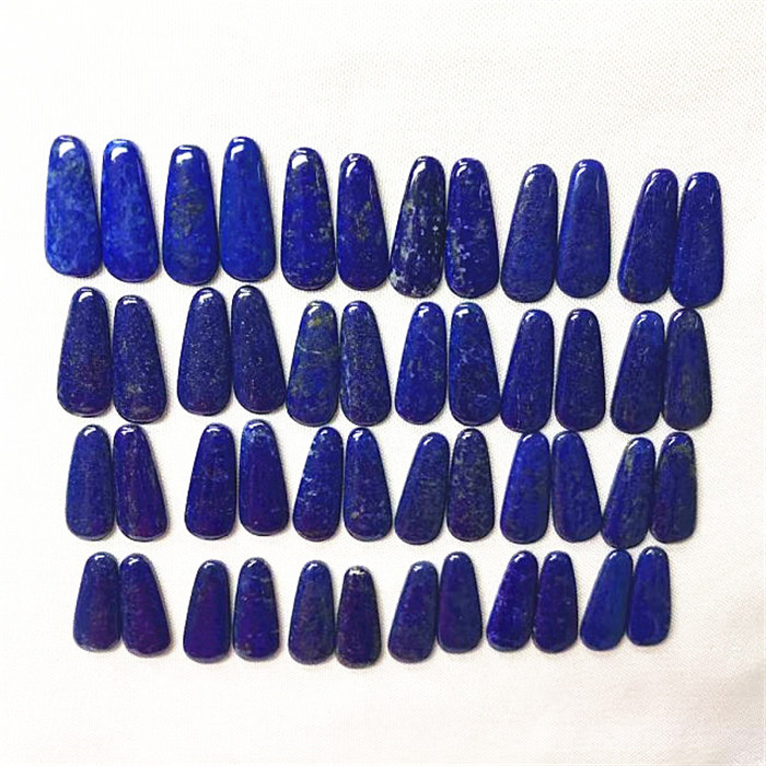 Natural Lapis Lazuli Pair Lapis Lazuli Cabochon One Side Polish 38