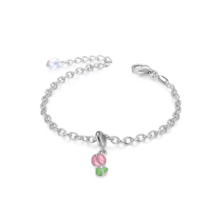 نوع لطيف النساء 925 الفضة سوار 11