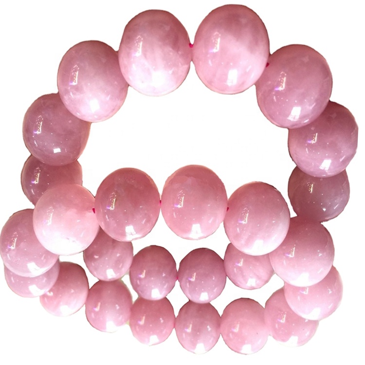 இளஞ்சிவப்பு குவார்ட்ஸ் முத்துக்கள் காப்பு 8 மிமீ அம்மாவின் தினம் பரிசு பெண்களுக்கு அவருக்கு பரிசளித்தேன். 28