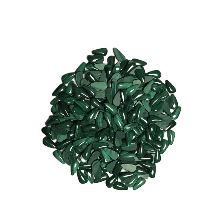 Malachit körte Cabochon Természetes malachit kalibrált síkback ékszerek 33