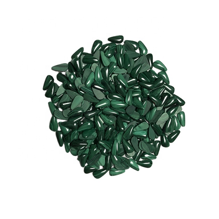 Malachit körte Cabochon Természetes malachit kalibrált síkback ékszerek 39