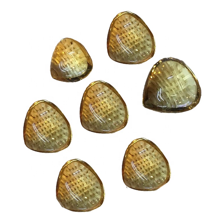 قدرتی citrine ناشپاتیاں کیبکون سیاہ پیلے رنگ کے رنگ ٹھیک معیار Citrine ڈھیلا Gemstone 30