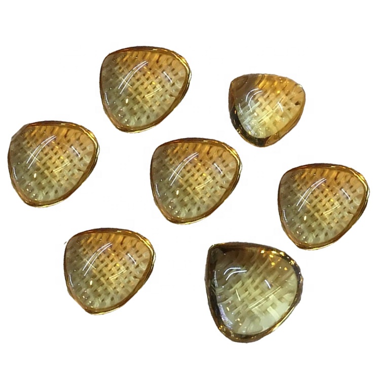 قدرتی citrine ناشپاتیاں کیبکون سیاہ پیلے رنگ کے رنگ ٹھیک معیار Citrine ڈھیلا Gemstone 38