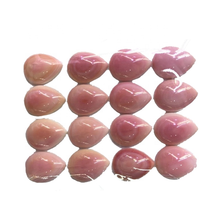Naturiol amrywiol siapiau Cabochons cragen pinc pinc pinc cragen cragen Teardrop cabs 33