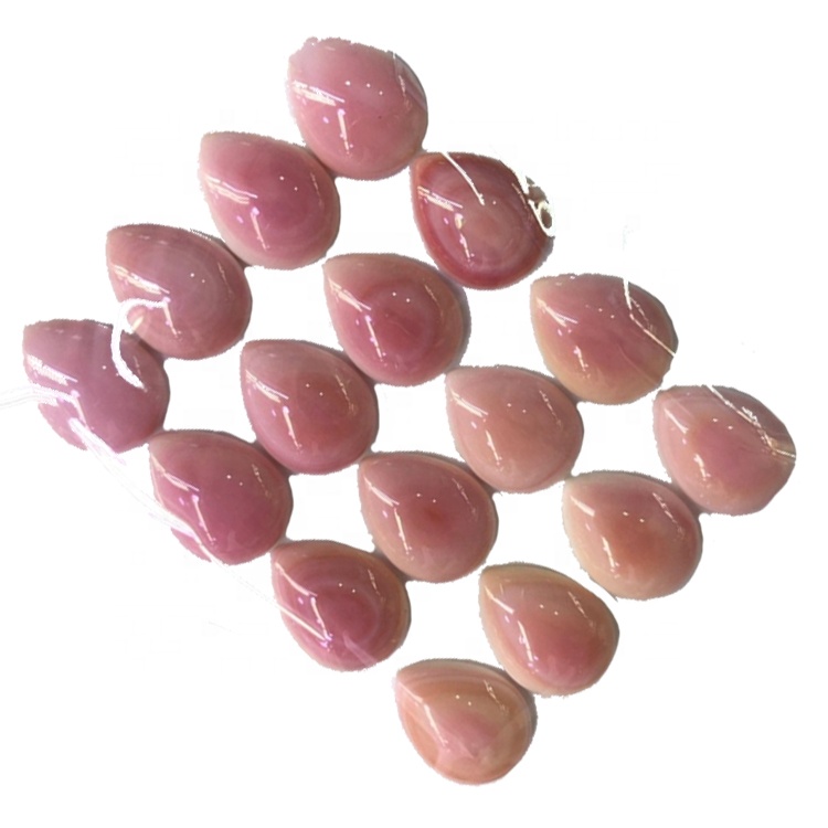 Naturiol amrywiol siapiau Cabochons cragen pinc pinc pinc cragen cragen Teardrop cabs 39