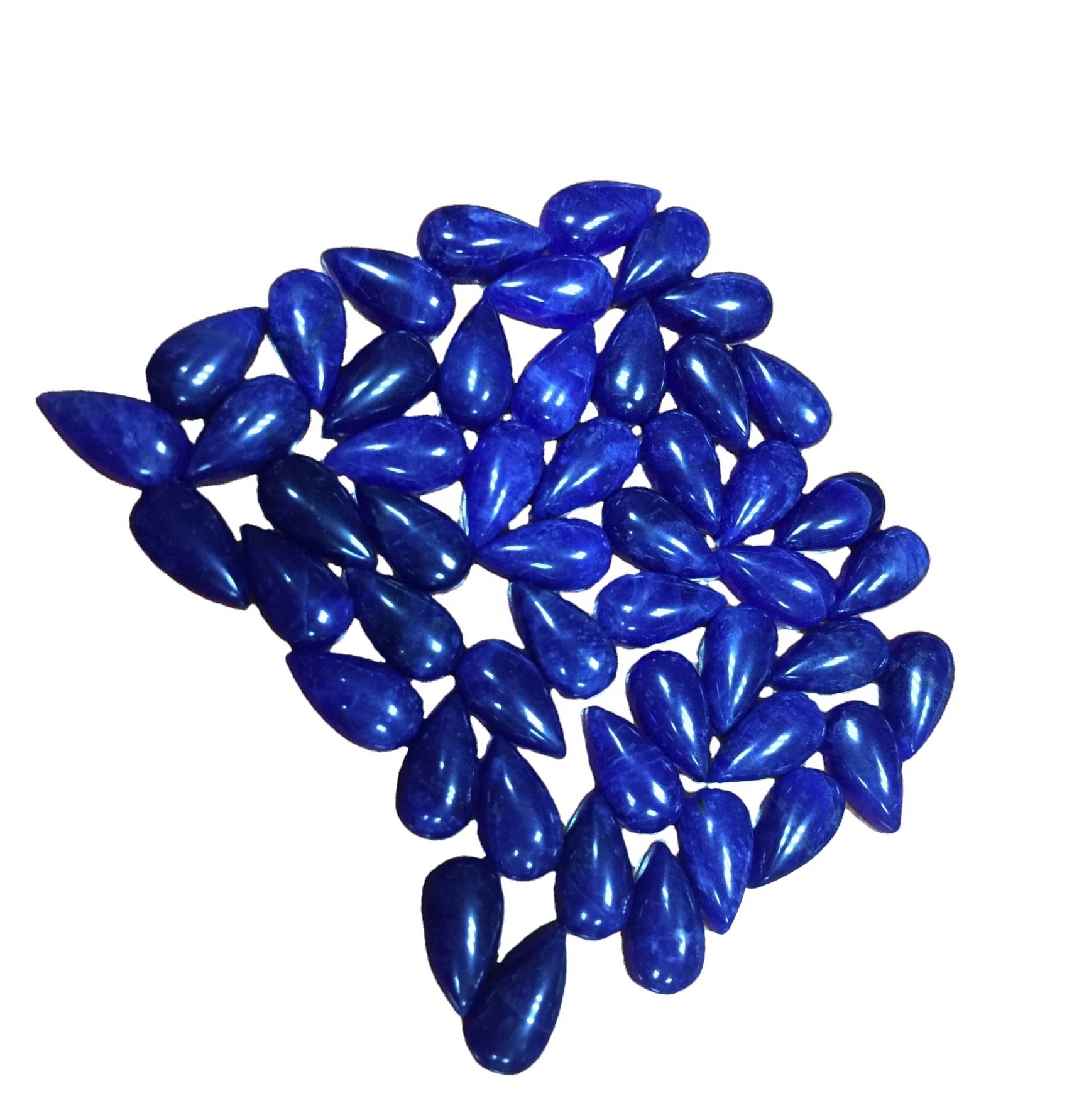 Blue sodalite jiwe asili pear sura cabochon loose jiwe gemstone handmade kujitia pendant 30