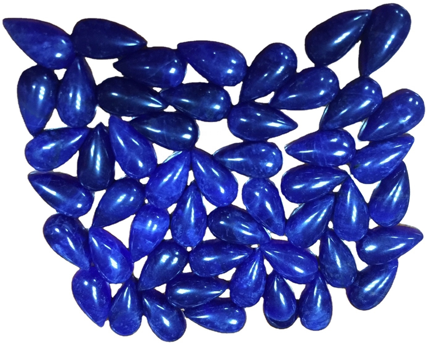 Blue sodalite jiwe asili pear sura cabochon loose jiwe gemstone handmade kujitia pendant 34