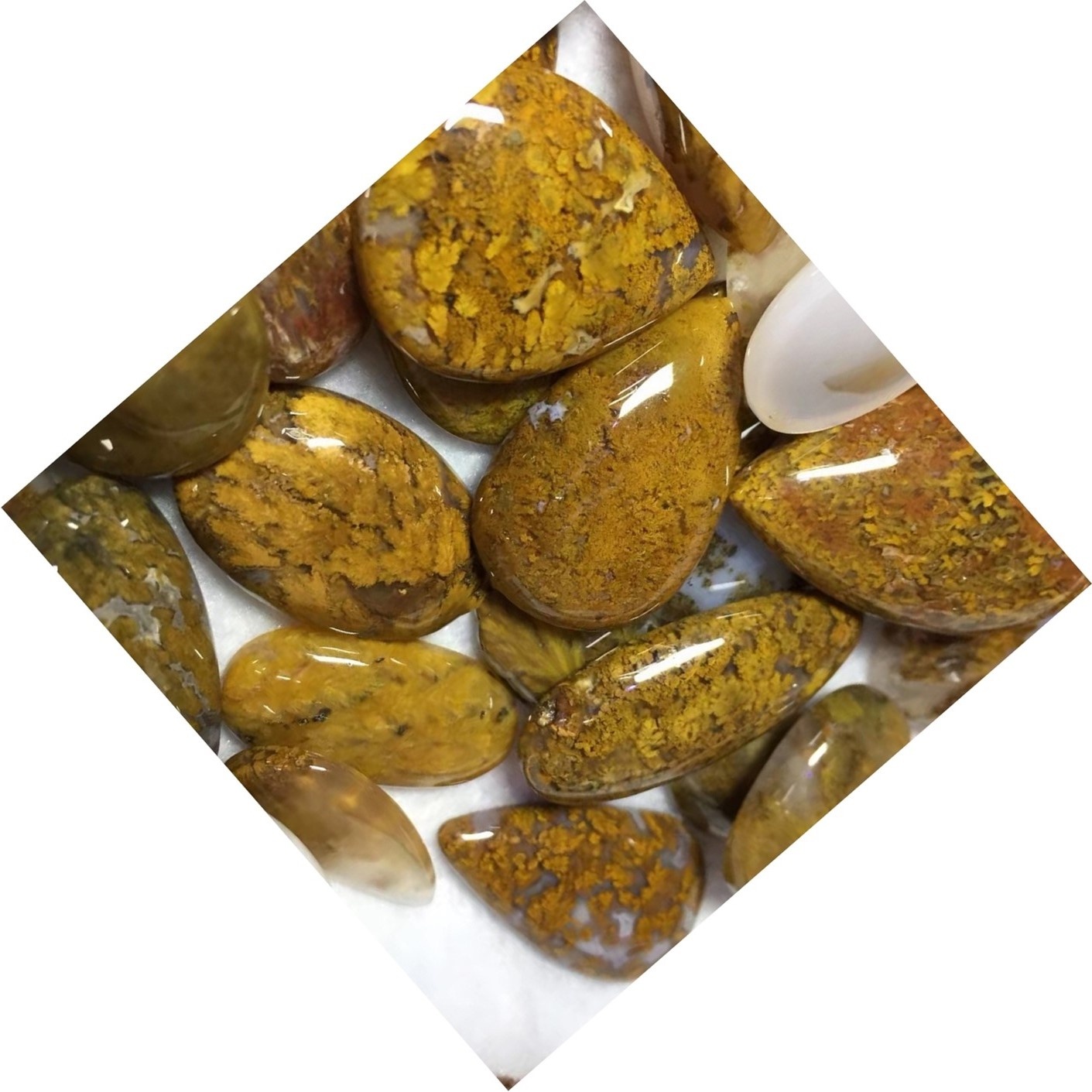 Moss Agate Celozons Top Coot Moss Agate Gemstone 100% Ekike Eslas Agate dibese ọla 38