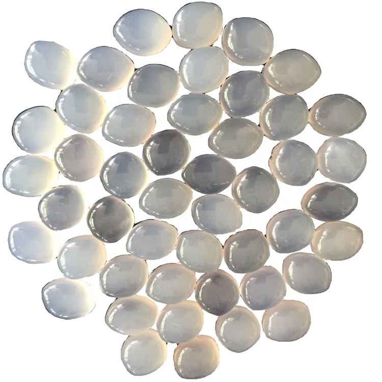 Gems Natural Blue Chalcedony tér ovális Cabochon Natural Blue Chalcedony Gemstone Laza Ovális Cabochon 33