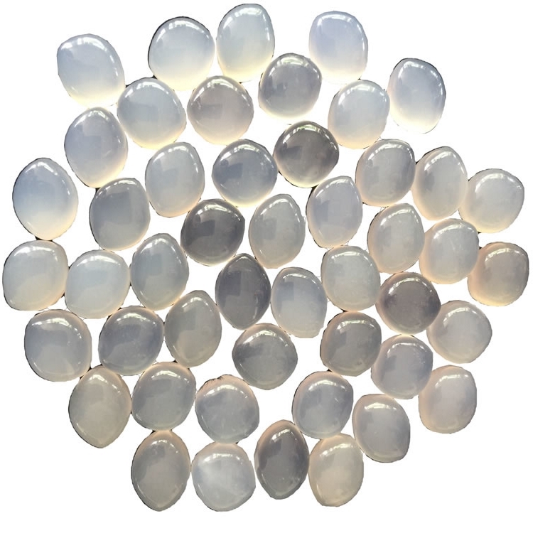 Gems Natural Blue Chalcedony tér ovális Cabochon Natural Blue Chalcedony Gemstone Laza Ovális Cabochon 37