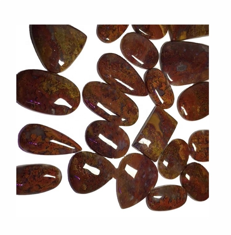 Mwsogl naturiol Agate Dentateg Agate Stones Naturiol Gemstone Cabochon Loose 33