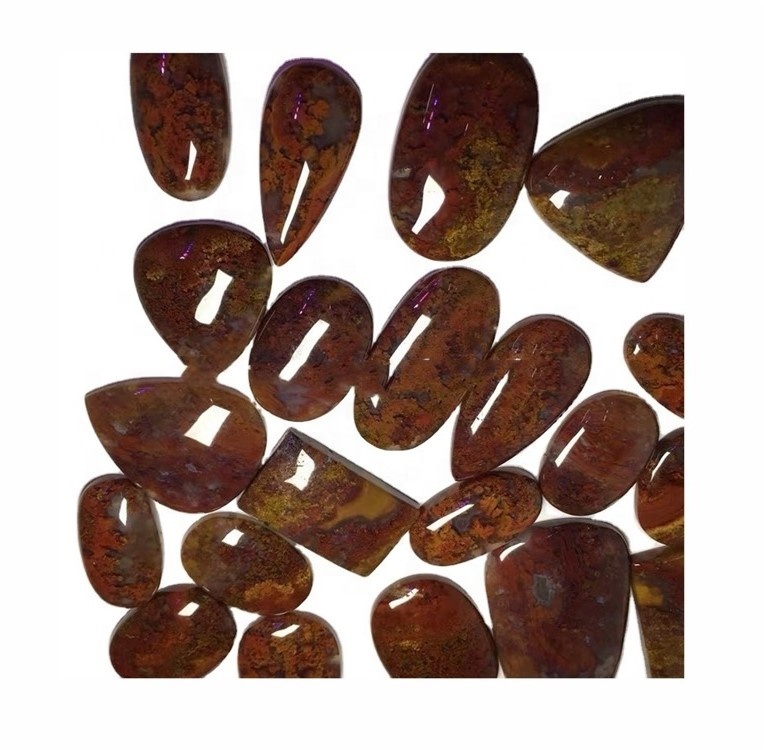 Mwsogl naturiol Agate Dentateg Agate Stones Naturiol Gemstone Cabochon Loose 39