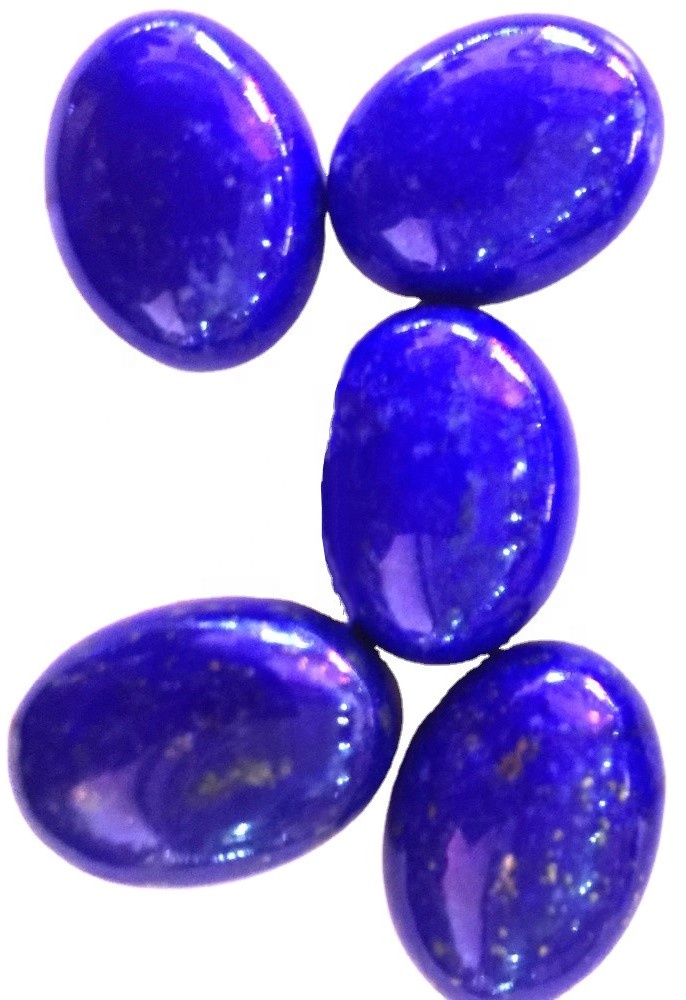 100% Natural Top Quality Lapis Lazuli Oval Caboochons Laus Gemstone Natural Smooth Polished Cabochon 9