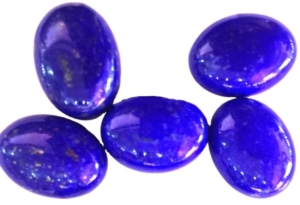 100% Natural Top Quality Lapis Lazuli Oval Caboochons Laus Gemstone Natural Smooth Polished Cabochon 11