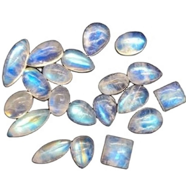 Természetes fehér Moonstone Cabochon Gemstone körte alakú kék mutatós Moonstone laza kő Használat Jewerly Moonstone 39
