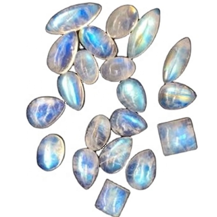 Természetes fehér Moonstone Cabochon Gemstone körte alakú kék mutatós Moonstone laza kő Használat Jewerly Moonstone 37