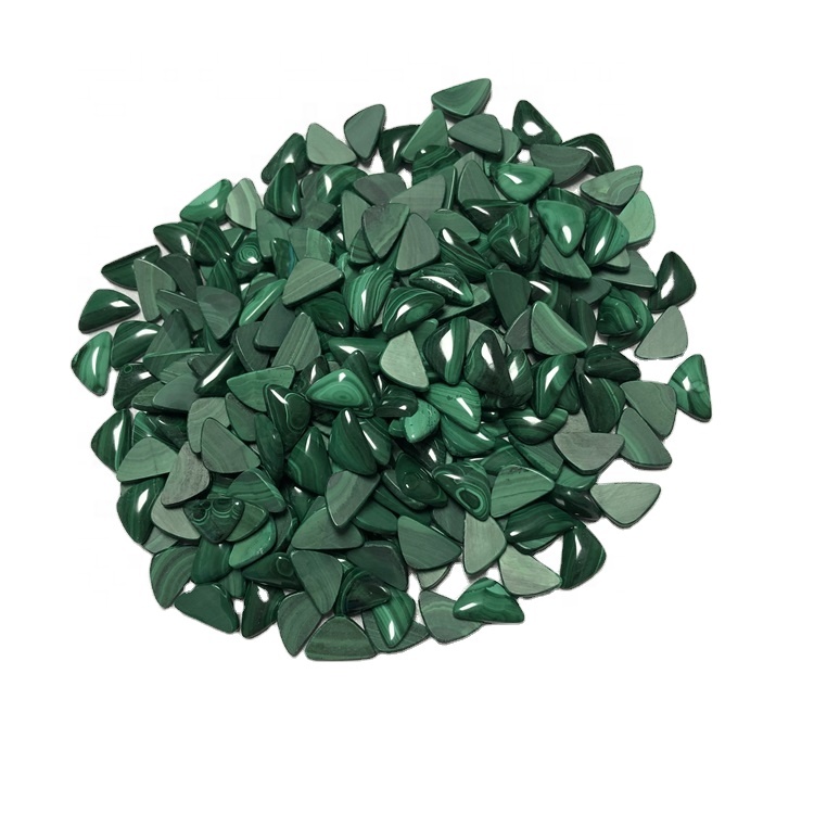 Ekike Malachite 16x10x4mm triangle Cabochon Flash Laose Ana mara mma 37