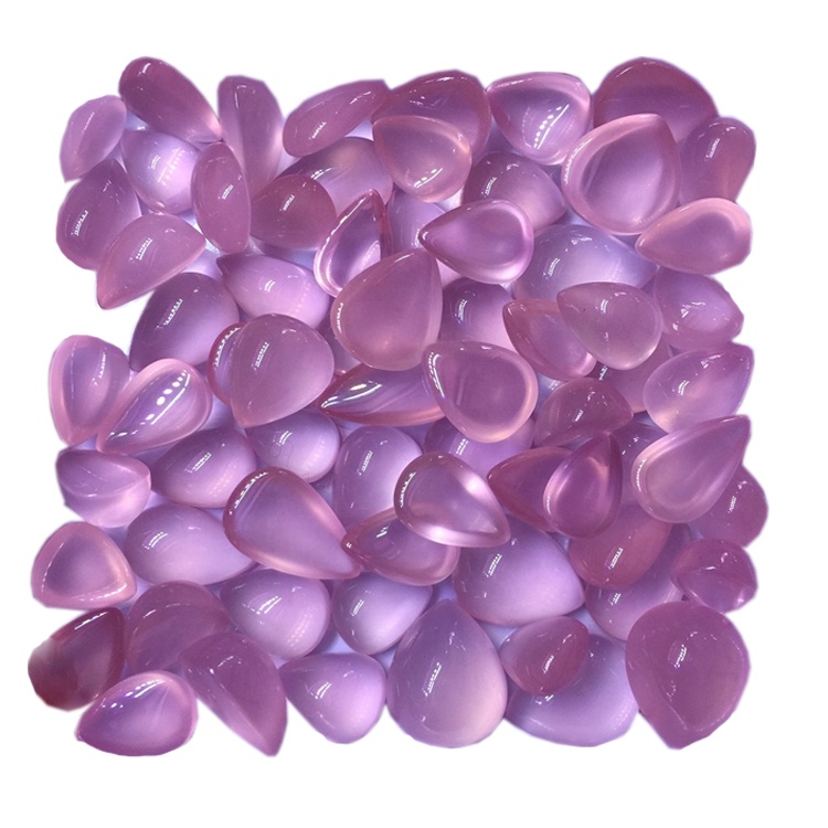 تھوک ناشپاتیاں شکل گلابی کوارٹج Cabochons تھوک Gemstone پتھر ناشپاتیاں ہموار گلاب کوارٹج گلاب گلاب 31