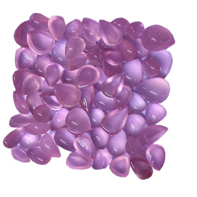 تھوک ناشپاتیاں شکل گلابی کوارٹج Cabochons تھوک Gemstone پتھر ناشپاتیاں ہموار گلاب کوارٹج گلاب گلاب 39