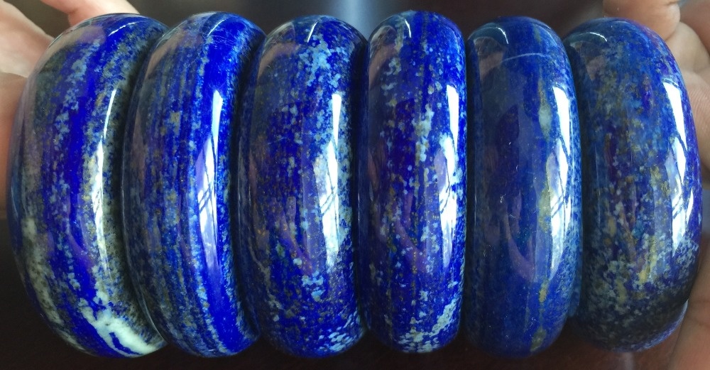 Karstā salenatural dārgakmens rotaslietas Dabīgs akmens zils Lapis Lazuli Slim Aproces 45