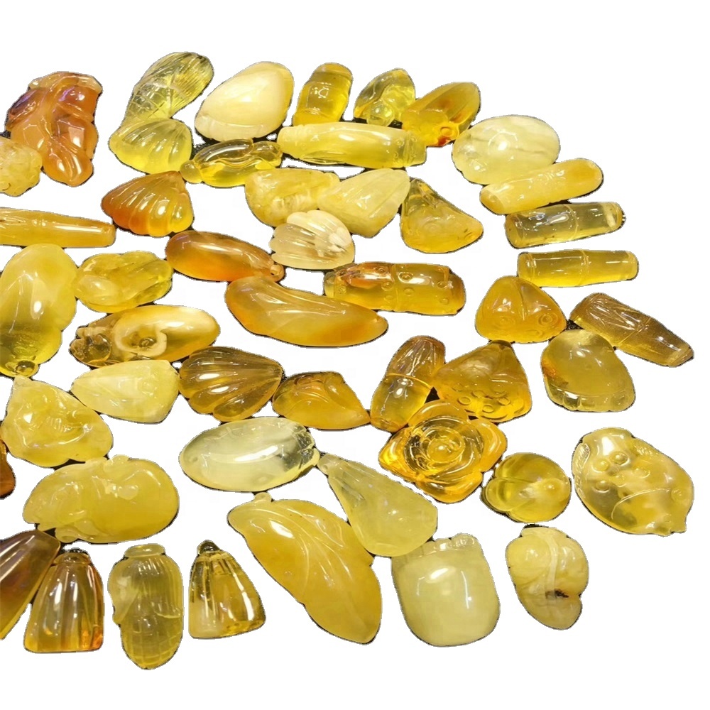 Tervező Amber faragott drágakő különböző stílusú gyöngyök 38