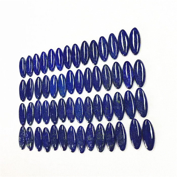 Amazing Lapis Lazuli Cabochon me shumicë gur gur i çmuar Lapis Lazuli Long Oval Dardhë jastëk Gemstone 38