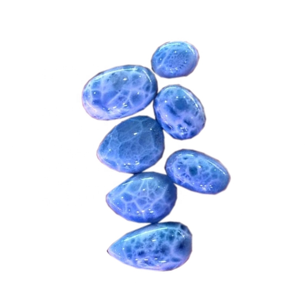 AAA Qualidade Natural Larimar Gemstone Larimar Pedstone Cabochon Atacado Lote Larimar Gemstone Jóias 38