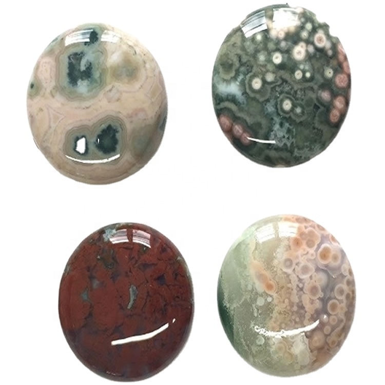 Cáilíocht Éagsúil Ocean Natural Ocean Jasper Cabochon Gemstone a dhéanamh mórdhíola 33