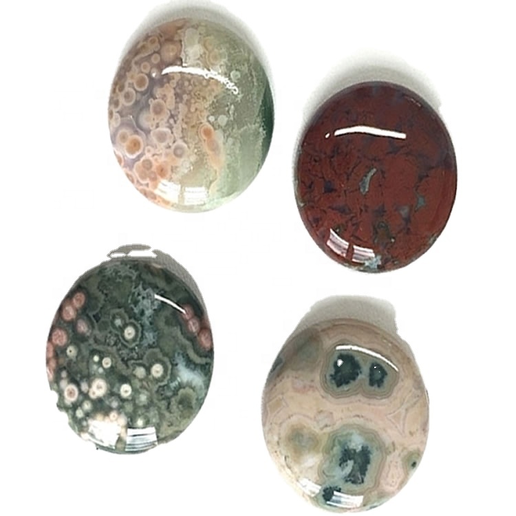 Cáilíocht Éagsúil Ocean Natural Ocean Jasper Cabochon Gemstone a dhéanamh mórdhíola 31