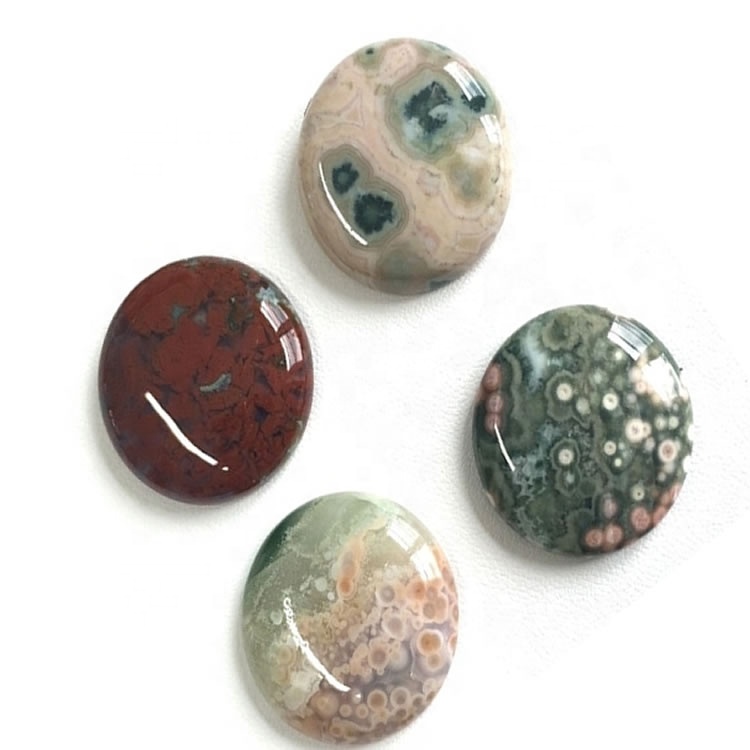Cáilíocht Éagsúil Ocean Natural Ocean Jasper Cabochon Gemstone a dhéanamh mórdhíola 37
