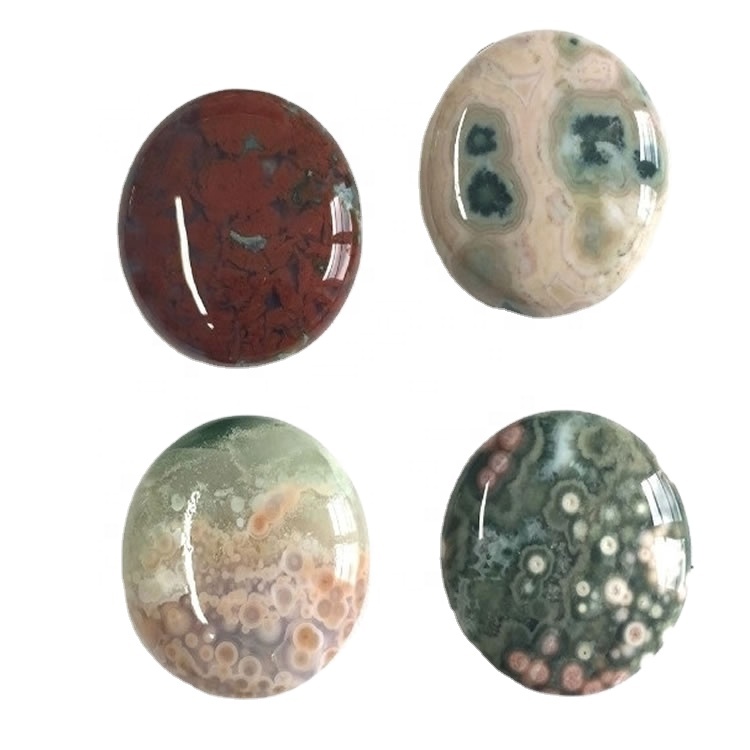 Cáilíocht Éagsúil Ocean Natural Ocean Jasper Cabochon Gemstone a dhéanamh mórdhíola 35