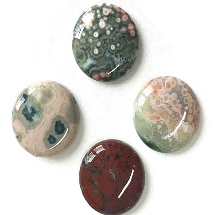 Cáilíocht Éagsúil Ocean Natural Ocean Jasper Cabochon Gemstone a dhéanamh mórdhíola 39