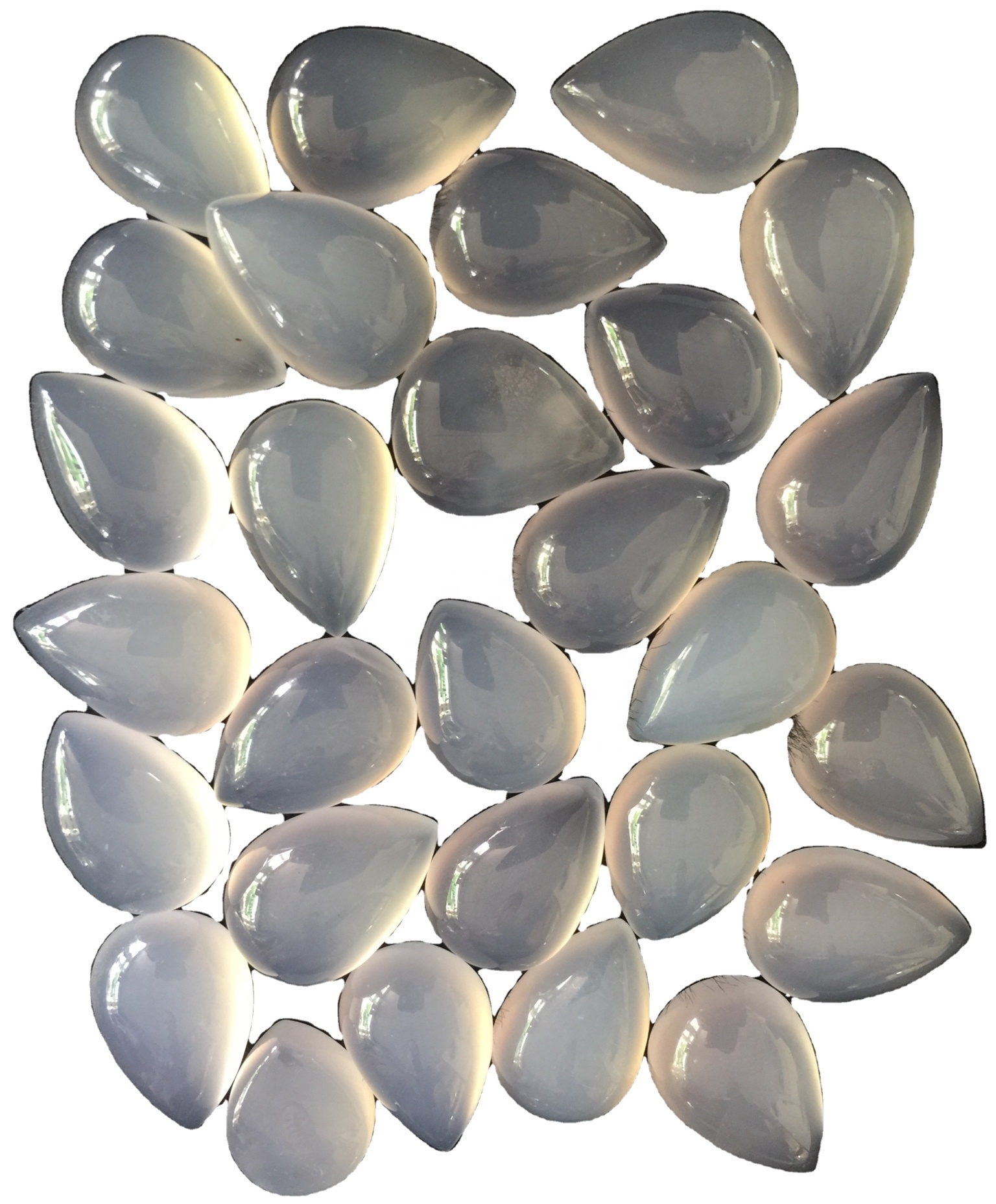 Blue Chalcectny Peadị Shalọn sitere na Blue Chalcecthony Cabochọn maka ọla 33