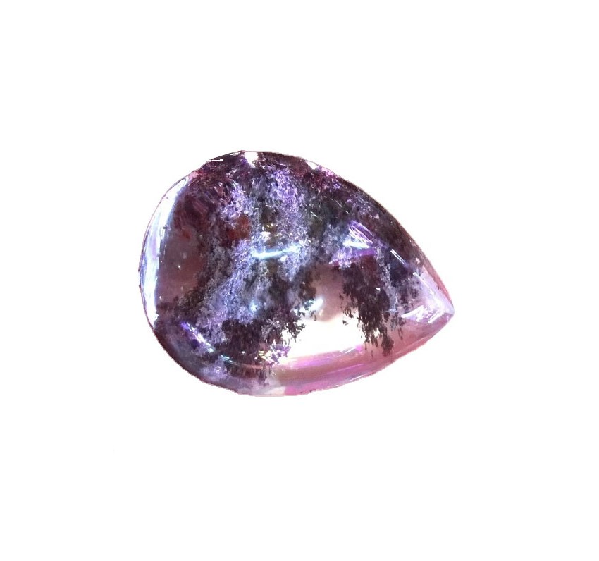 Natural Quartz Red Ghost Phantom Pendant Quartz Crystal Crystal Spectimen Crystal Healing Hengiskraut 35