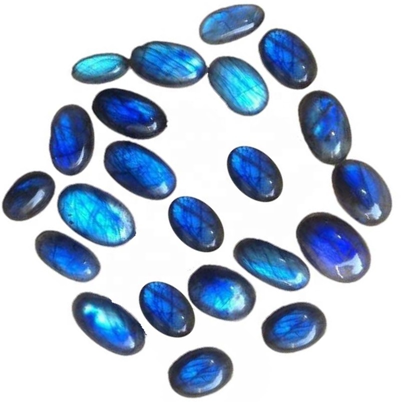 नैसर्गिक जादू रंग नमुने आकार आणि आकार Labradorite Camochon सैल गमस्टोन 30