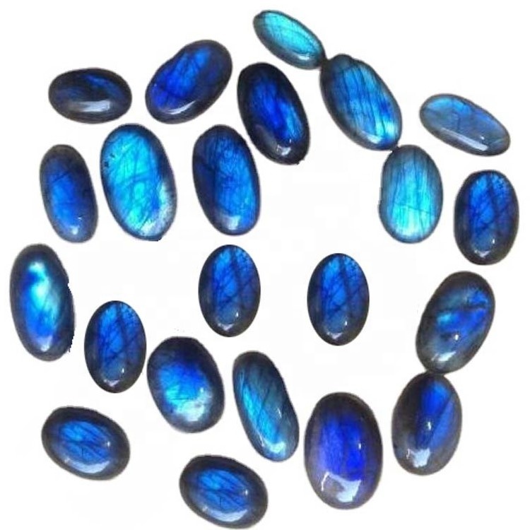 नैसर्गिक जादू रंग नमुने आकार आणि आकार Labradorite Camochon सैल गमस्टोन 34