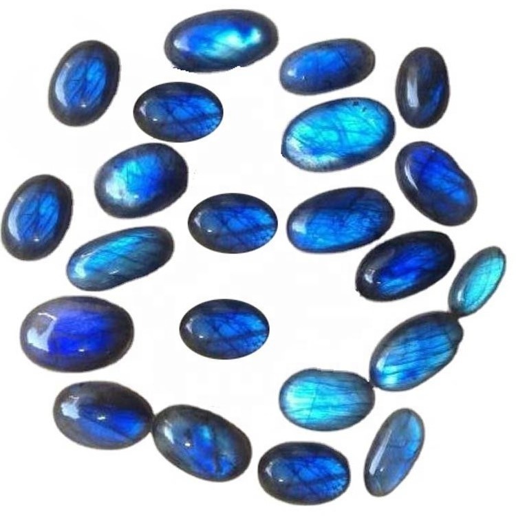 नैसर्गिक जादू रंग नमुने आकार आणि आकार Labradorite Camochon सैल गमस्टोन 38