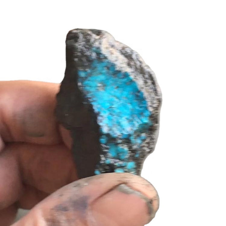 Dark Bule العنكبوت Web بشكل طبيعي مادة الفيروز الخام 7