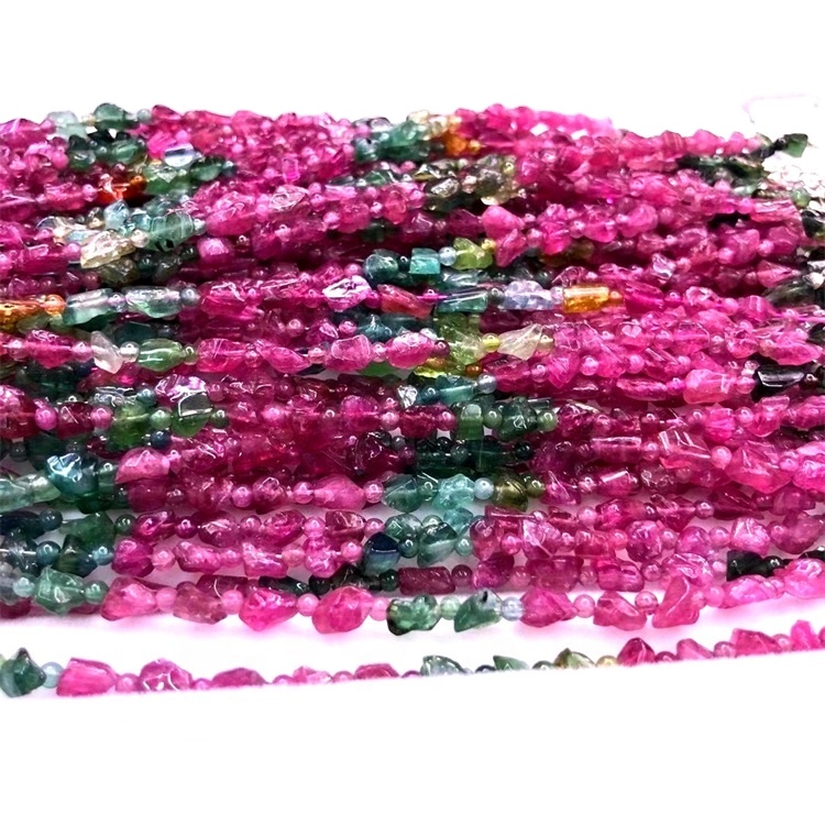 Turmaline ngjyrë rozë rruaza të lirshme për bërjen e dorës 30