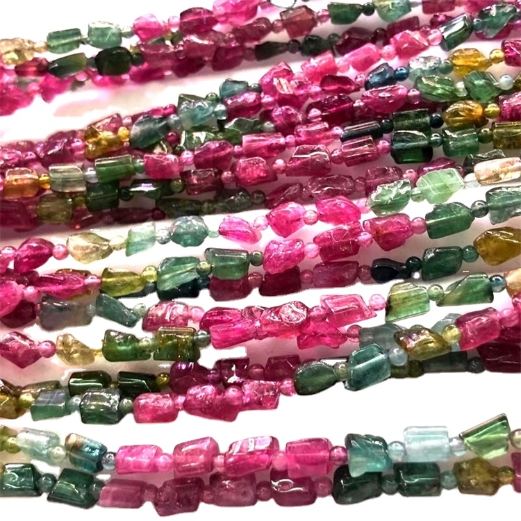 Turmaline ngjyrë rozë rruaza të lirshme për bërjen e dorës 38