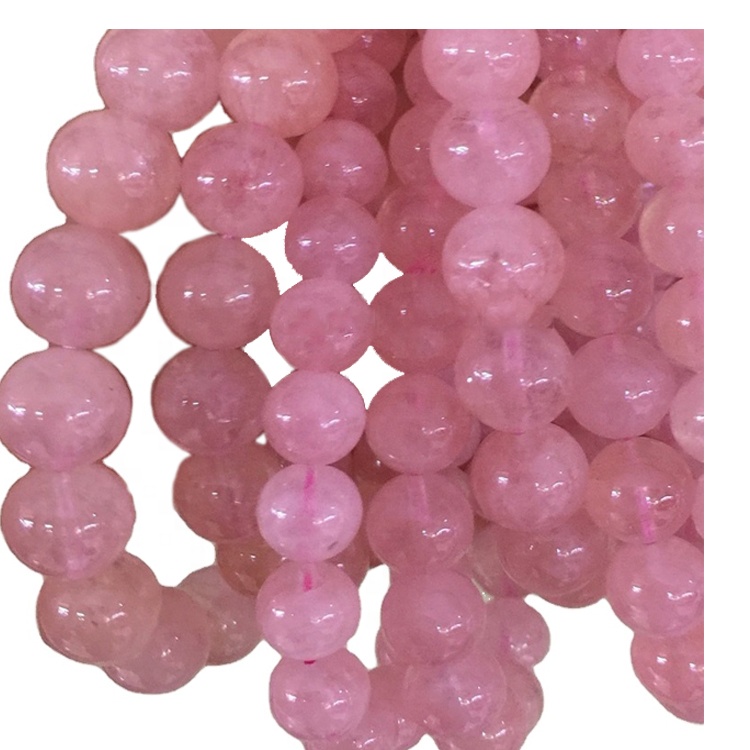 Barátság Gemstone karkötő készlet Rose Quartz női karkötő rózsaszín rózsa karkötő 30