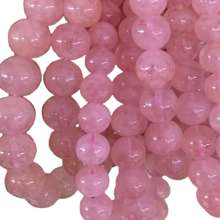 Barátság Gemstone karkötő készlet Rose Quartz női karkötő rózsaszín rózsa karkötő 34