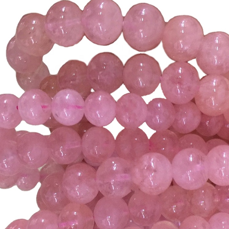 Barátság Gemstone karkötő készlet Rose Quartz női karkötő rózsaszín rózsa karkötő 32