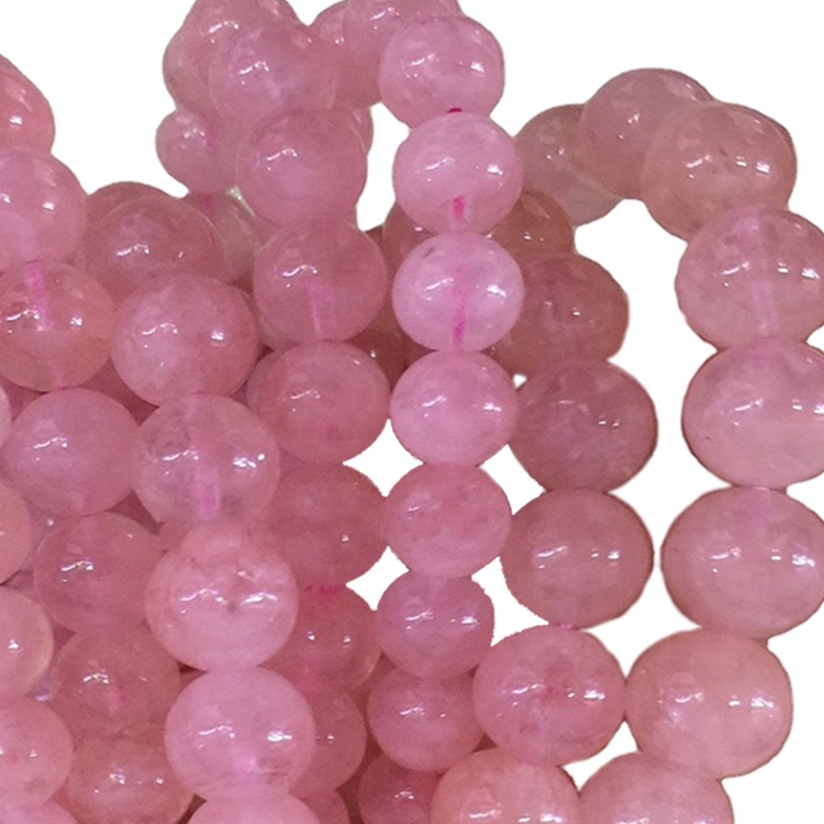 Barátság Gemstone karkötő készlet Rose Quartz női karkötő rózsaszín rózsa karkötő 36