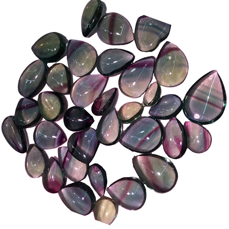 Φθοριωτό αχλάδι Cabochon βαθμονομημένο cabochons χαλαρές προμηθευτές ζαμπόν 35