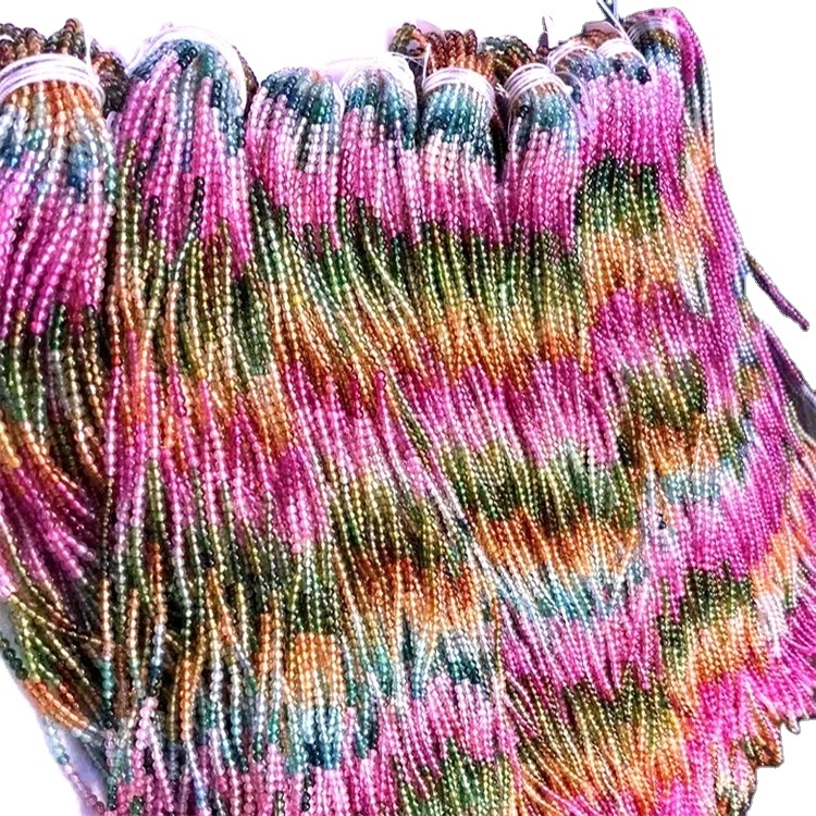 Tarmaline Gemstone rụrụ beads na-ere ọkụ 36