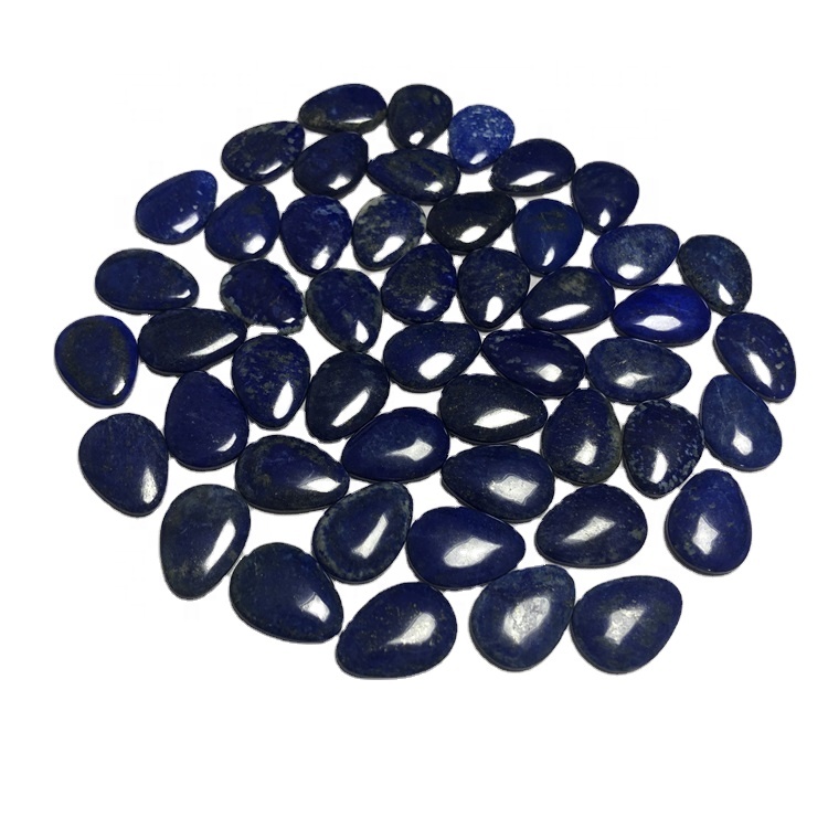નેચરલ બ્લુ લેપીઝ લાઝુલી સરળ પિઅર કેબોકોન લેપીઝ લાઝુલી રત્ન પિઅર કેબોકૉન 20