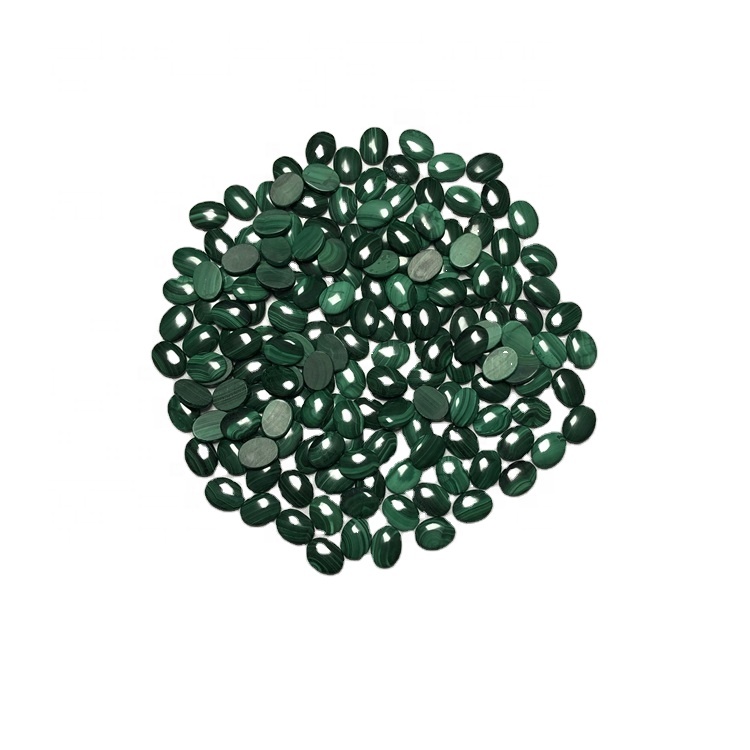 AAA Malachite cabochon malachite сүйрү формасы Лус Гемстон 9