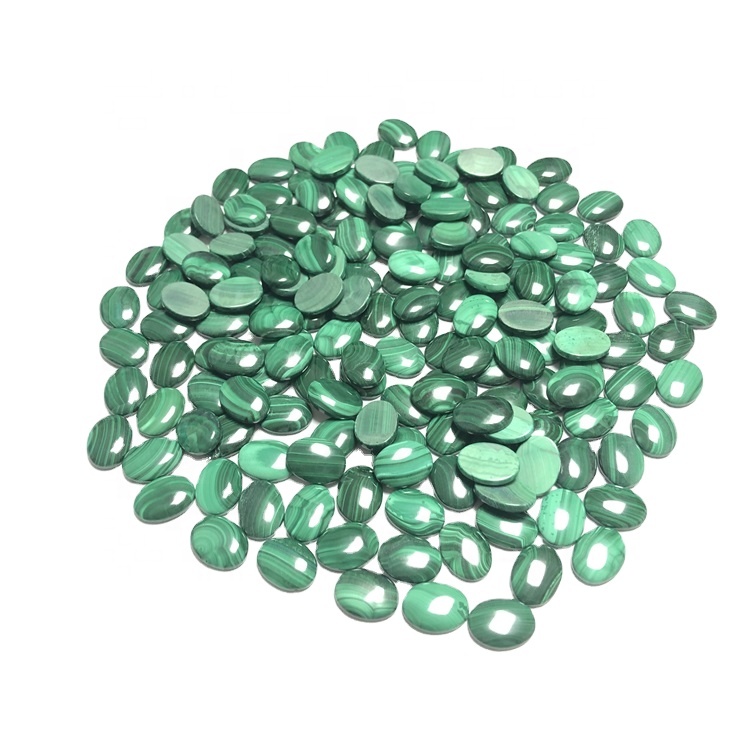 AAA Malachite cabochon malachite сүйрү формасы Лус Гемстон 11